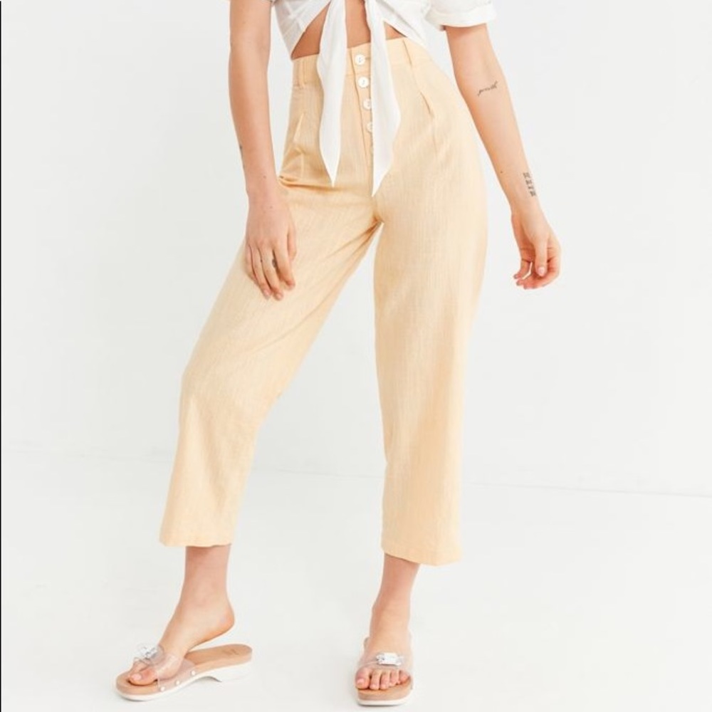 Urban Outfitters Maria Button Fly Trousers